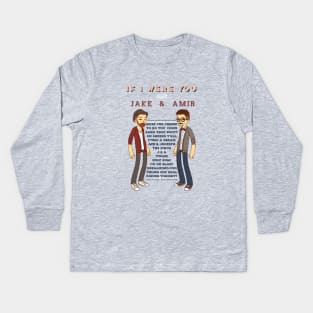 Hipster Jake and Amir Kids Long Sleeve T-Shirt